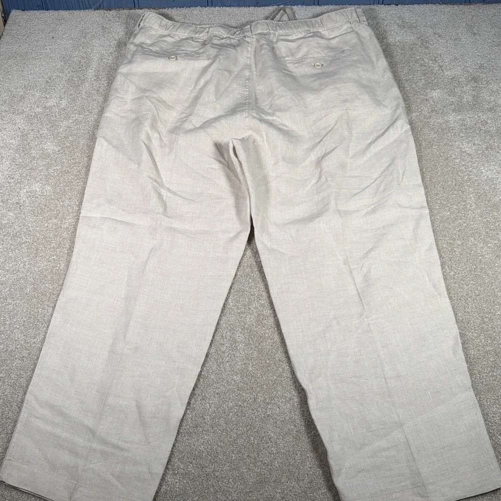 Tommy Bahama Relax 100% Linen Pants Mens XXL (FITS 40‎ X 27) Light Beige Beach